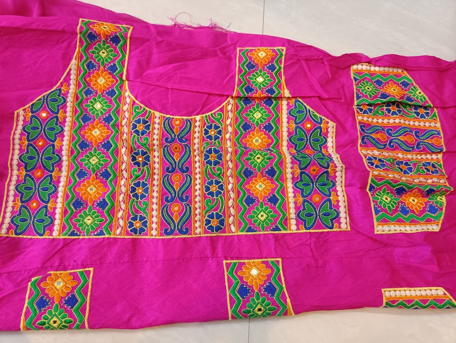 Pink Pure Georgette Saree