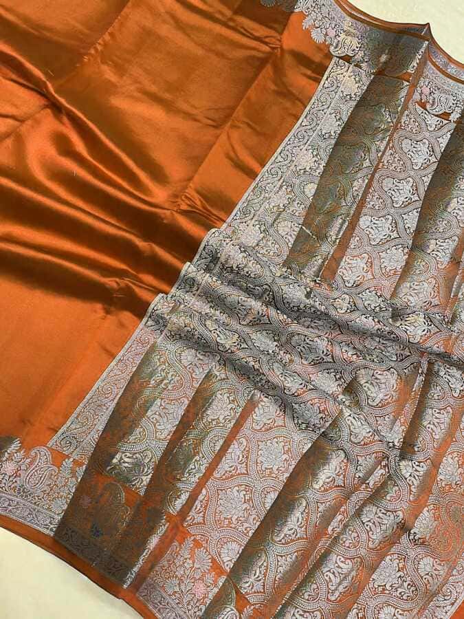 Warm Katan Dyeable Silk Banarasi Saree