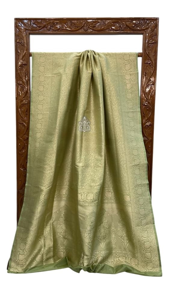 Hina Pure Katan Silk Banarasi Handloom Saree- Tanchui Brocade