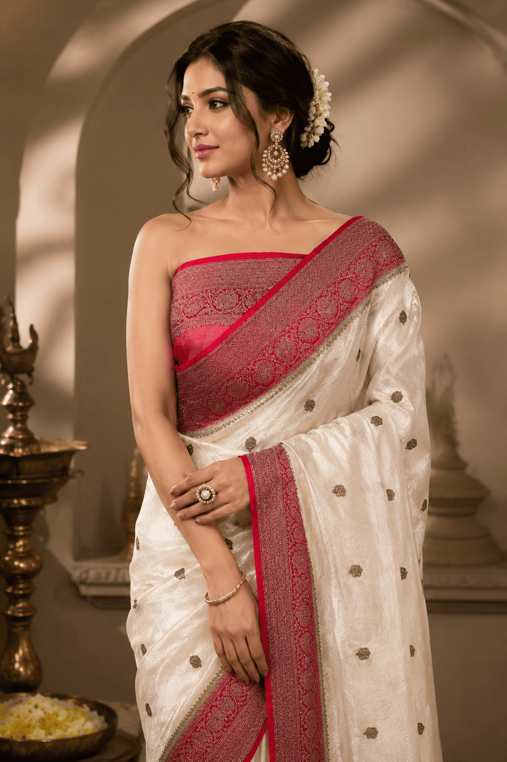 Kora Banarasi Handloom Saree | Pure Kora Silk Saree | Tamanna Saree