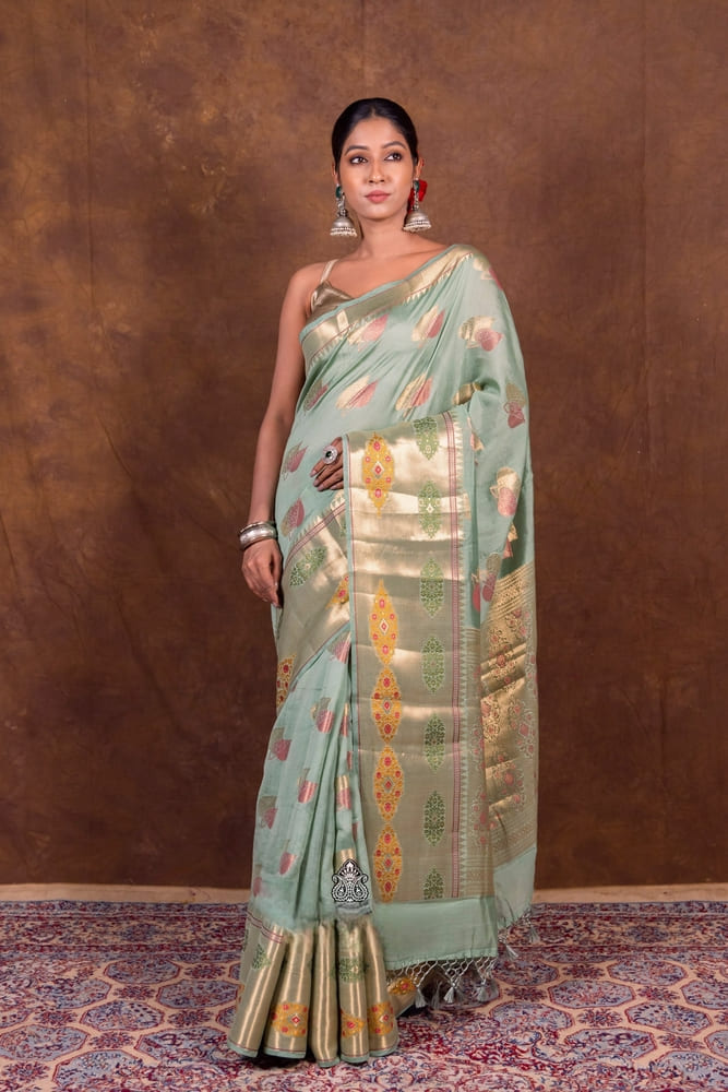 Chanderi Banarasi Handloom Saree | Pure Chanderi Saree | Tamanna Saree