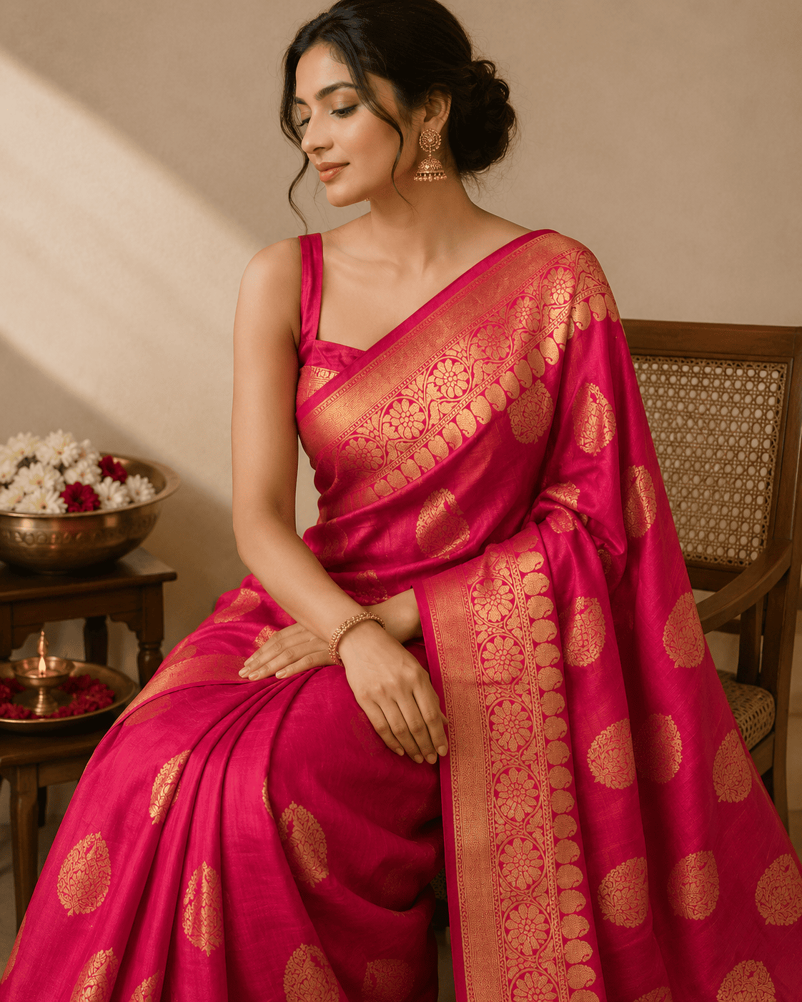 women wear silk saree of tamanna saree