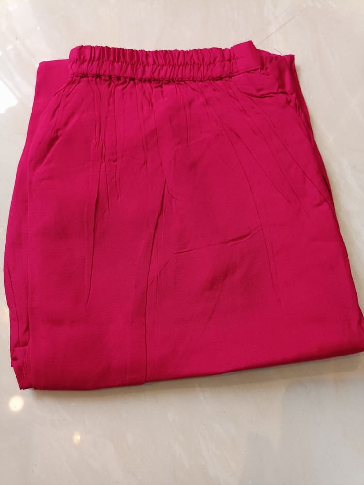 Hot Pink Pure Dola Silk Suit Set with Pure Gaji Silk Dupatta