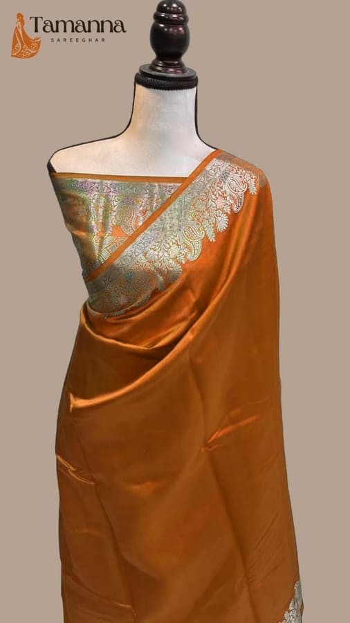 Warm Katan Dyeable Silk Banarasi Saree